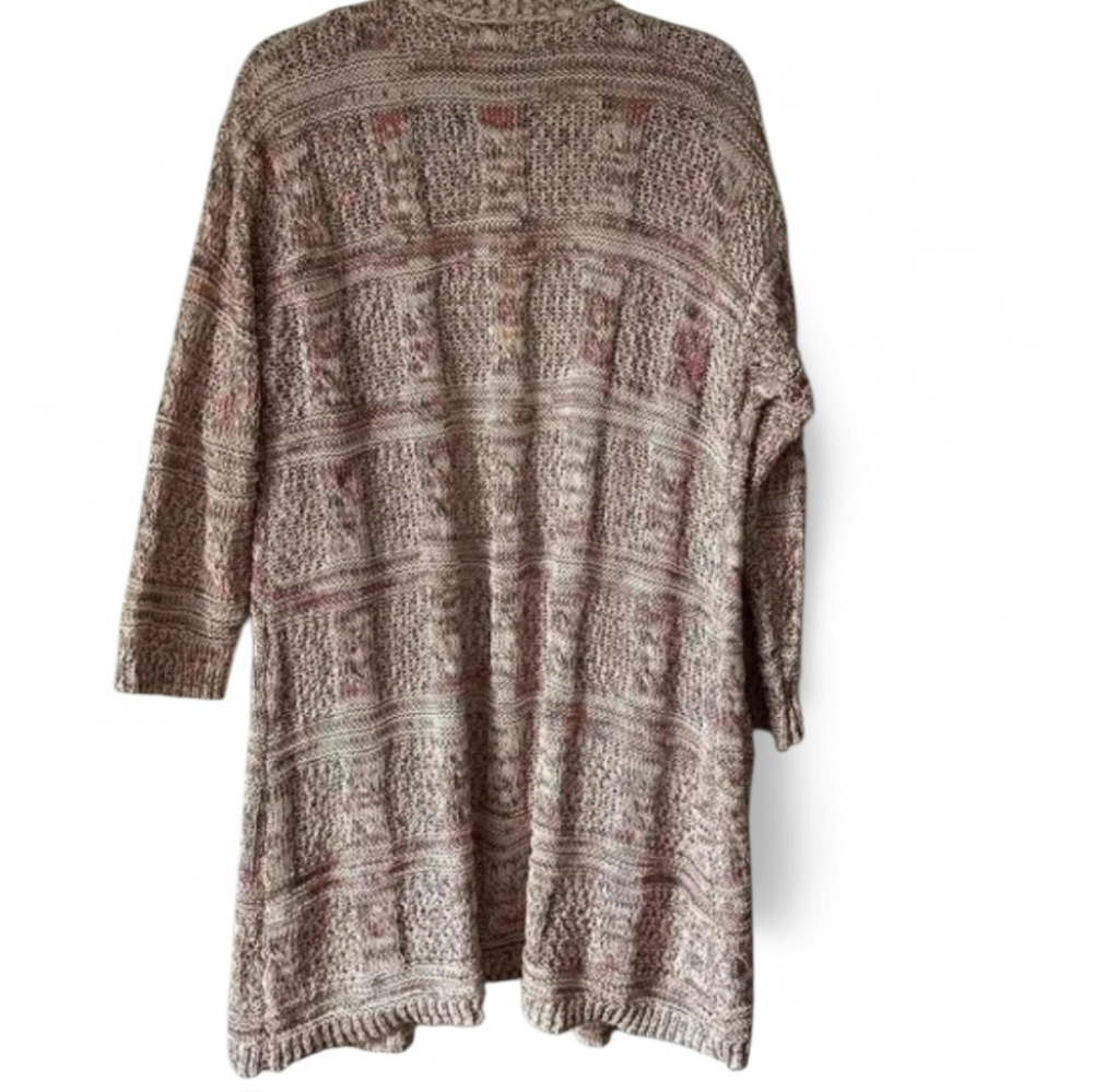 Roots Multi-Color Confetti Knit Open Front Cardigan - Small - Picture 5 of 12